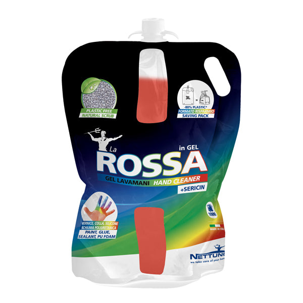 NETTUNO - 00788 - Gel lavamani La Rossa Gel - T-Bag ricarica per T-Duck - 3000 ml - Nettuno