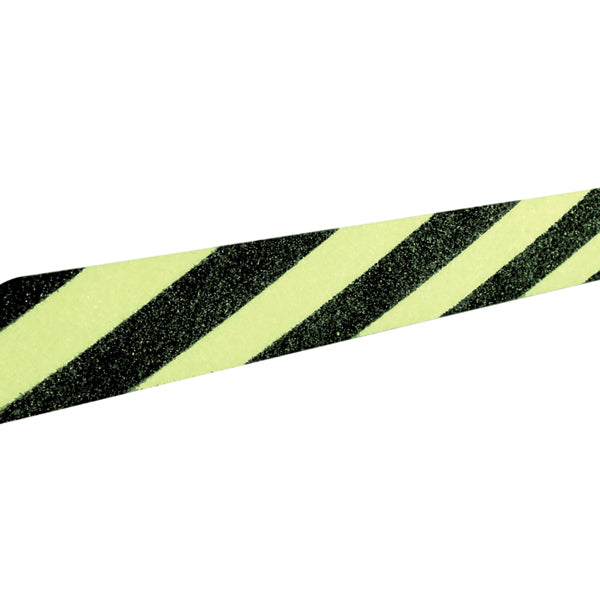 CARTELLI SEGNALATORI - L93415 - Striscia fotoluminescente antiscivolo - 5 x 8 cm - giallo-nero