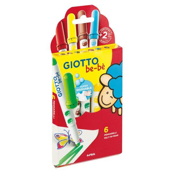 GIOTTO BEBE - F478100 - Pennarelli BebE' - colori assortiti - Giotto - conf. 6 pezzi