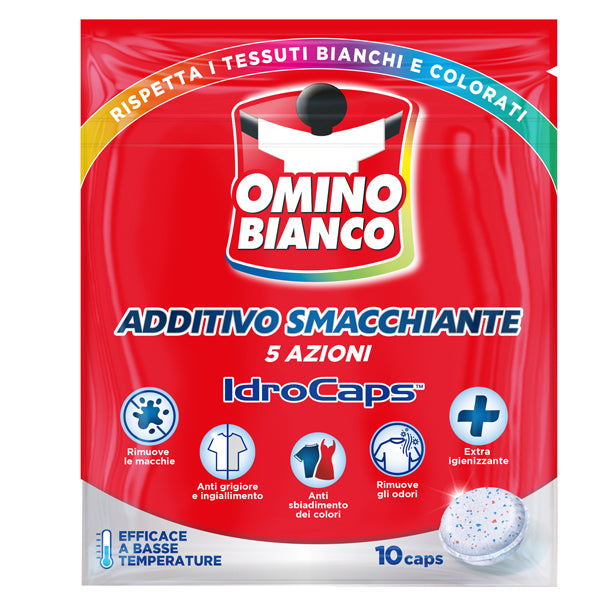 OMINO BIANCO - M92530 - Additivo totale idrocaps 5 in 1 - Omino Bianco - conf. 10 pezzi