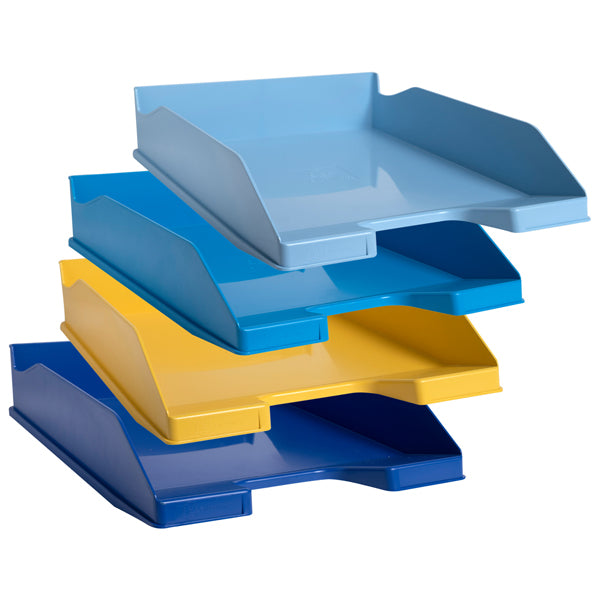 EXACOMPTA - 113202SETD - Set 4 vaschette portacorrispondenza Combo Midi Bee Blue - colori assortiti - Exacompta