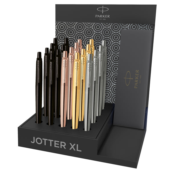 PARKER - 2128857 - Penna a sfera Jotter XL Monochrome - colori assortiti - Parker - expo 20 pezzi