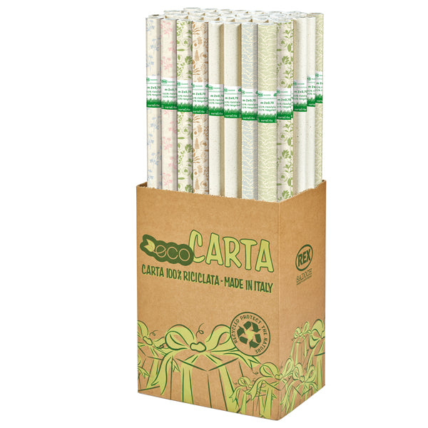REX SADOCH - EB3JGN1 - Rotolo carta regalo Erba - 70 cm x 2 m - fantasie assortite - Sadoch