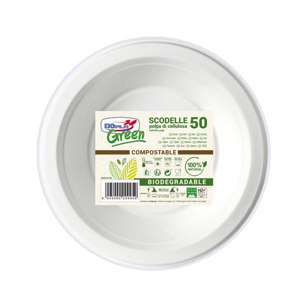 DOPLA - 07762 - Scodella biodegradabile - 450 ml - Dopla Green - conf. 50 pezzi - 99193 - Conf. da 1 Pz.