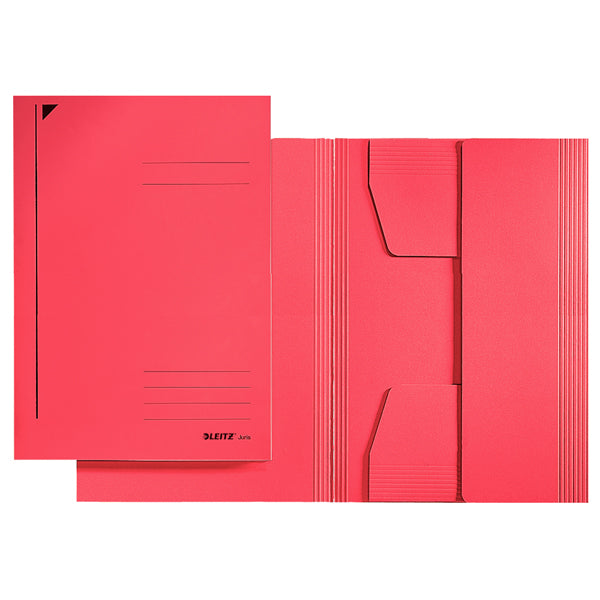 LEITZ - 39220225 - Cartellina 3 lembi - 430 gr - 24,3 x 34 cm - rosso - Leitz - conf. 25 pezzi - 99243 - Conf. da 25 Pz.