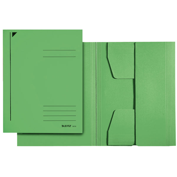 LEITZ - 39220255 - Cartellina 3 lembi - 430 gr - 24,3 x 34 cm - verde - Leitz - conf. 25 pezzi - 99244 - Conf. da 25 Pz.