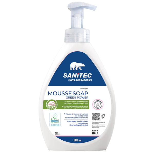 Sanitec - 4005 - Sapone in mousse Green Power - 600 ml - Sanitec - 99422 - Conf. da 1 Pz.