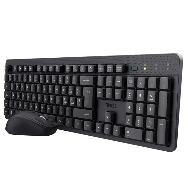TRUST - 25355 - Set tastiera + mouse wireless ultrasilenzioso TKM-360 -Trust - 99577 - Conf. da 1 Pz.