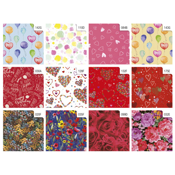 REX SADOCH - R33J1GEL - Rotolo carta regalo Fantasia - 2 x 0,70 m - Rex Sadoch - 99633 - Conf. da 50 Pz.