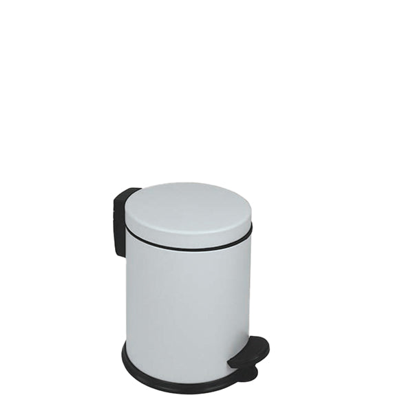MEDIALINTERNATIONAL - 913031 - Pattumiera a pedale New Bin Basic - 3 L - metallo verniciato - bianco - Medial International - 99693 - Conf. da 1 Pz.