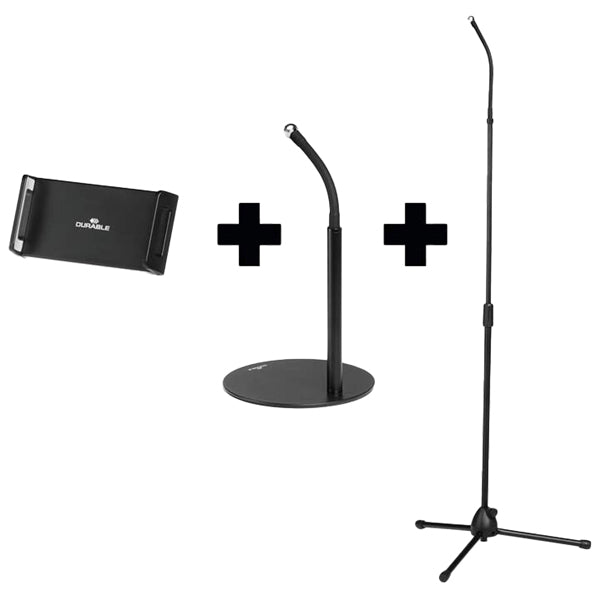DURABLE - 8943-01 - Supporto da tavolo e pavimento per tablet - TWIST COMBI - da 4,3'' a 13'' - Durable - 99752 - Conf. da 1 Pz.