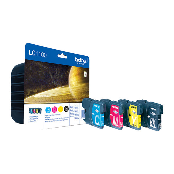 LC1100VALBP - Brother - Cartuccia - C/M/Y/K - LC1100VALBP<br\> Altre Informazioni: <br\>Value pack nero,ciano,giallo e magenta MFC-6490CW blister capacitÓ standard - BROTHER Conf. da 1 Pz.