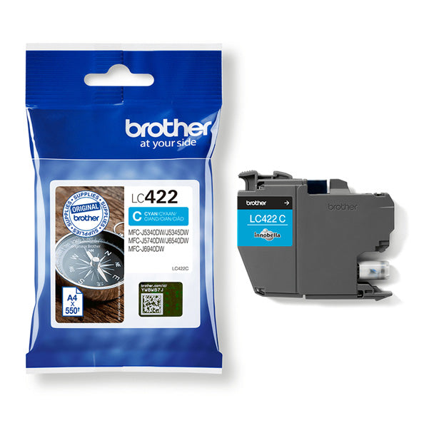 BROTHER - LC422C - Brother - Cartuccia - Ciano - LC422C - 550 pag - BROLC422C - Conf. da 1 Pz.