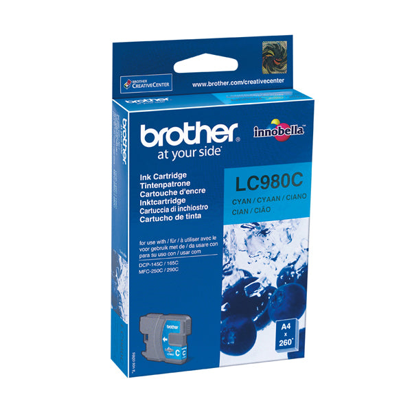 BROTHER - LC-980C - Brother - Cartuccia - Ciano - LC980C - 260 pag