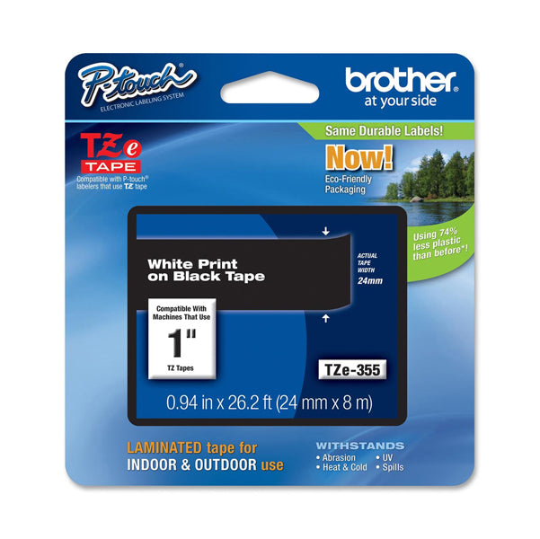 BROTHER - TZ-E355 - Brother - Nastro - Bianco-Nero - TZE355 - 24mm x 8mt
