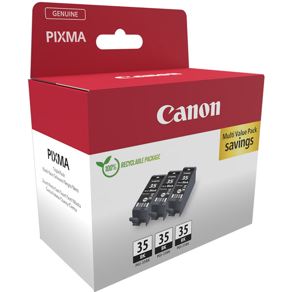 CANON - 1509B028 - Canon - Confezione 3 Cartucce Ink PGI-35 - Nero - 2970B017 - CAN1509B028 - Conf. da 1 Pz.