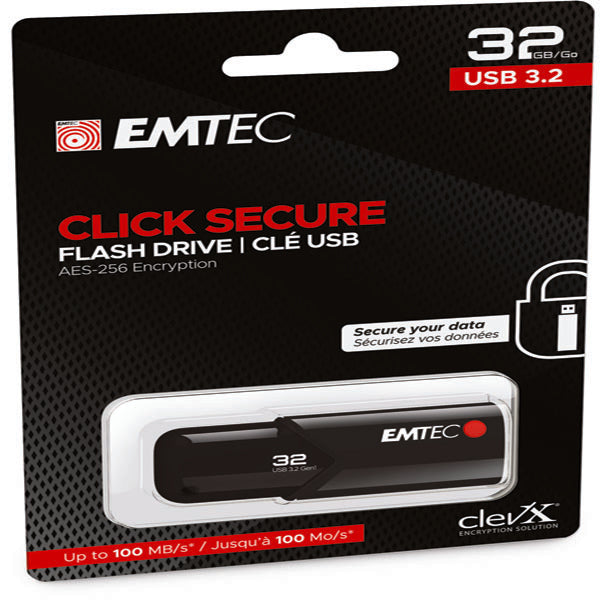 EMTEC - ECMMD32GB123 - Emtec - Memoria USB B120 ClickSecure - ECMMD32GB123 - 32 GB