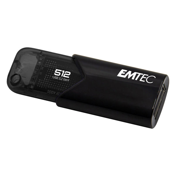 EMTEC - ECMMD512GB113 - Emtec - Memoria USB B110 USB 3.2 ClickEasy - nero - ECMMD512GB113 - 512 GB - EMTD512GB113 - Conf. da 1 Pz.