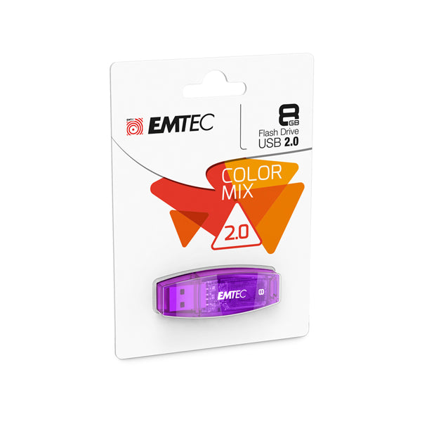 EMTEC - ECMMD8GC410 - Emtec - Memoria Usb 2.0 - viola - ECMMD8GC410 - 8GB