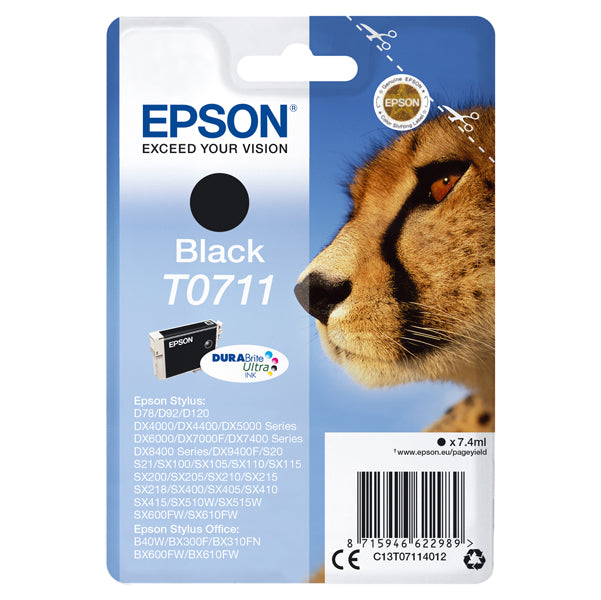 EPSON - C13T07114012 - Epson - Cartuccia ink - Nero - T0711 - C13T07114012 - 7,4ml