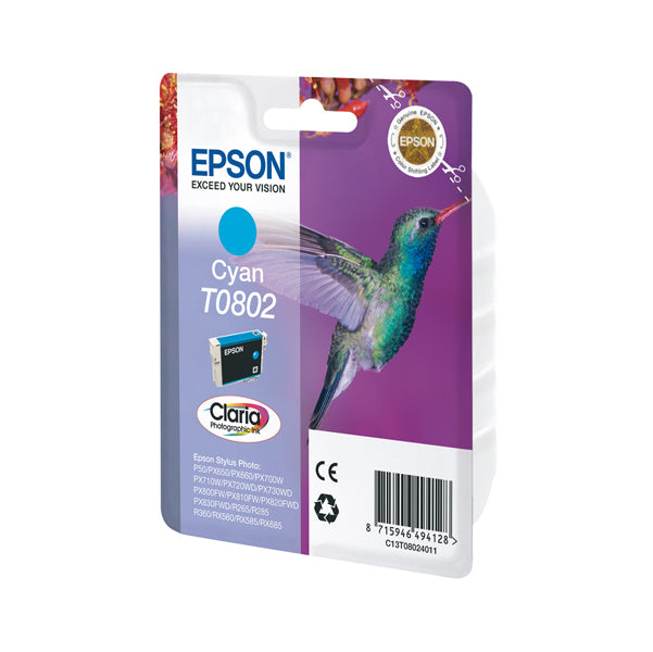 EPSON - C13T08024011 - Epson - Cartuccia ink - Ciano Photo - T0802 - C13T08024011 - 7,4ml