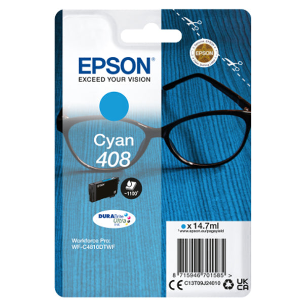 EPSON - C13T09J24010 - Epson - Cartuccia DuraBrite Ultra 408 - Ciano - C13T09J24010