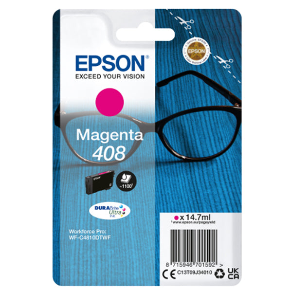 EPSON - C13T09J34010 - Epson - Cartuccia DuraBrite Ultra 408 - Magenta - C13T09J34010