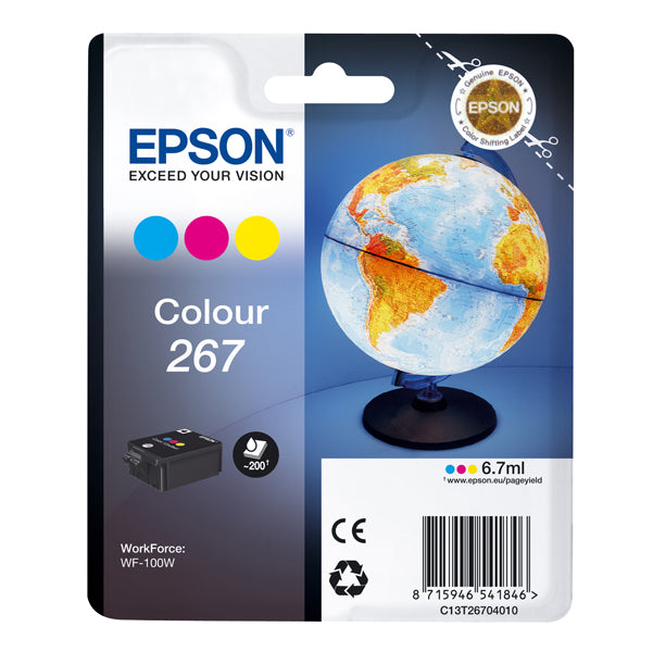EPSON - C13T26704010 - Epson - Cartuccia ink - 267 - C-M-Y - C13T26704010 - 6,7ml