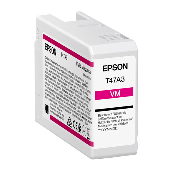 EPSON - C13T47A30N - Epson Cartuccia Vivid Magenta T47A3 per UltraChrome Pro 10 _50ml - EPST47A30N - Conf. da 1 Pz.