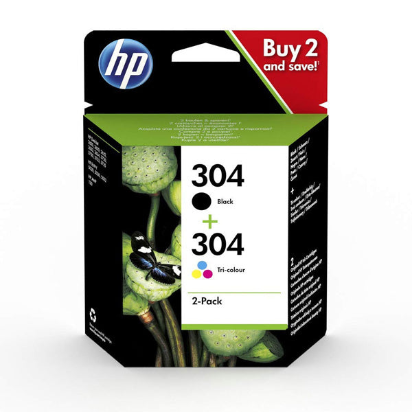 HP - 3JB05AE - HP - Cartuccia ink originale - 304 - C-M-Y-K - 3JB05AE - C-M-Y 100 pag - K 120 pag