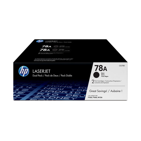 HP - CE278AD - Hp - Confezione 2 Toner originale - 78A - Nero - CE278AD - 2.100 pag-cad