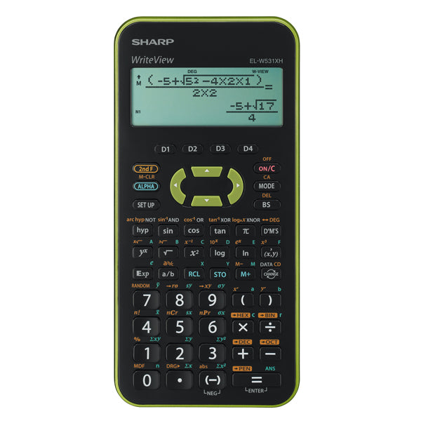 SHARP - ELW531XHGR - Sharp - Calcolatrice Scientifica EL-W531XH - Verde - ELW531XHGR - SHAELW531XH - Conf. da 1 Pz.