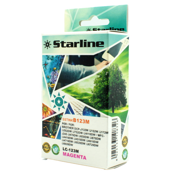STARLINE - JNBR123M - Starline - Cartuccia ink - per Brother - Magenta - LC123M - 10ml