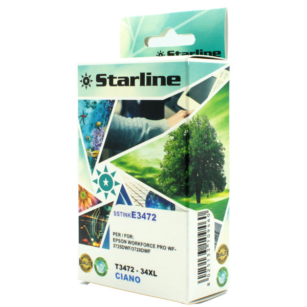 STARLINE - JNEP34C - Starline - Cartuccia ink - per Epson - Ciano - C13T34724010 - 34XL -10,80ml