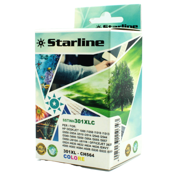 STARLINE - JRHP301XLC - Starline - Cartuccia ink Compatibile - per HP 301XL - Colore C-M-Y
