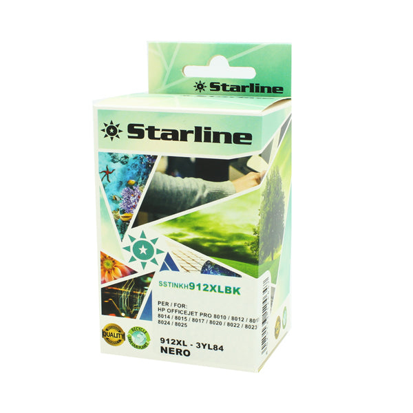 STARLINE - JRHP912B - Starline - Cartuccia Ink Compatibile per HP 912 XL - Nero - 58ml