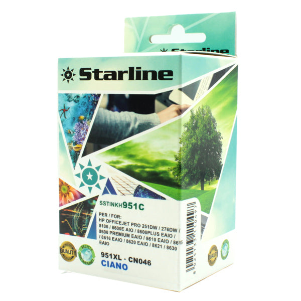 STARLINE - JNHP951C - Starline - Cartuccia ink Compatibile - per HP 951 - Ciano - CN046AN - 26ml