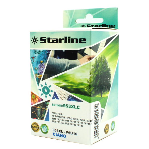 STARLINE - JNHP953C - Starline - Cartuccia ink Compatibile - per HP 953XL - Ciano - HPF6U16AE - 953XL 26ml