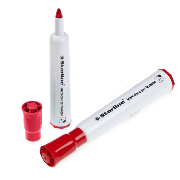 STARLINE - STL1651 - Marcatore per lavagne cancellabili Starline - punta tonda 2,0mm - rosso - Starline