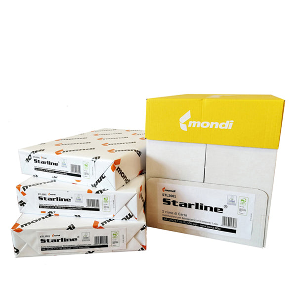 STARLINE - STL2001drop - Carta bianca Starline - A4 - 80gr - risma da 500 fogli - ordine drop max 25 risme