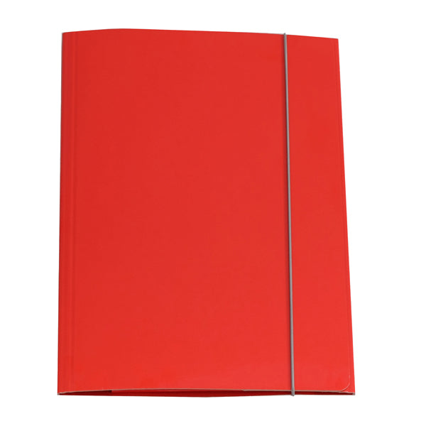 STARLINE - OD0032LBXXXAE02 - Cartellina con elastico - cartone plastificato - 3 lembi - 25x34 cm - rosso - Queen Starline