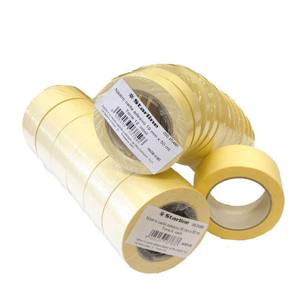 STARLINE - 1361HM - Nastro adesivo - 2,5 cm x 50 m - carta - beige - Starline