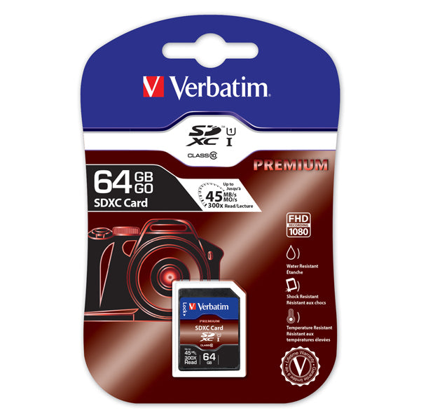 VERBATIM - 44024 - Verbatim - Scheda SDHC XC Class UH S-1 - 44024 - 64BG