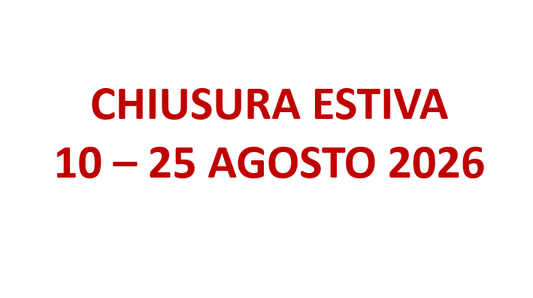 Chiusura Estiva Punto Vendita – Dal 10 al 25 Agosto 2026