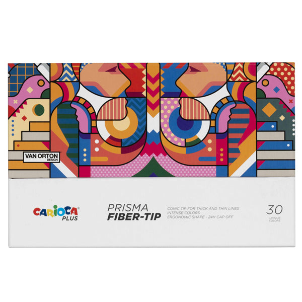 CARIOCA - 45208 - Pennarello Prisma - punta 3,7 mm - colori assortiti - Carioca Plus - conf. 30 pezzi - 100221 -  Conf. da 1 Pz.