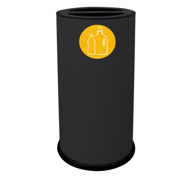 STILCASA - 872-N - Contenitore tondo per raccolta differenziata - 2 scomparti - 70 L - nero - Stilcasa - 102085 -  Conf. da 1 Pz.