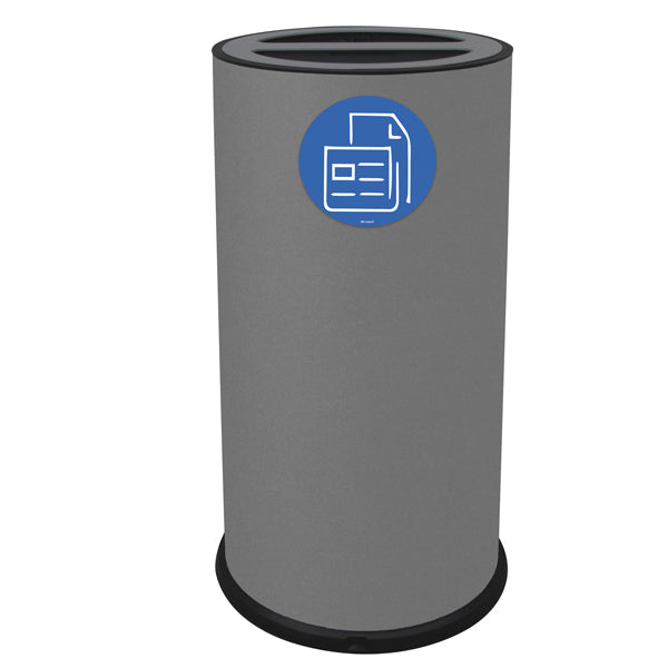 STILCASA - 872-G - Contenitore tondo per raccolta differenziata - 2 scomparti - 70 L - grigio - Stilcasa - 102086 -  Conf. da 1 Pz.