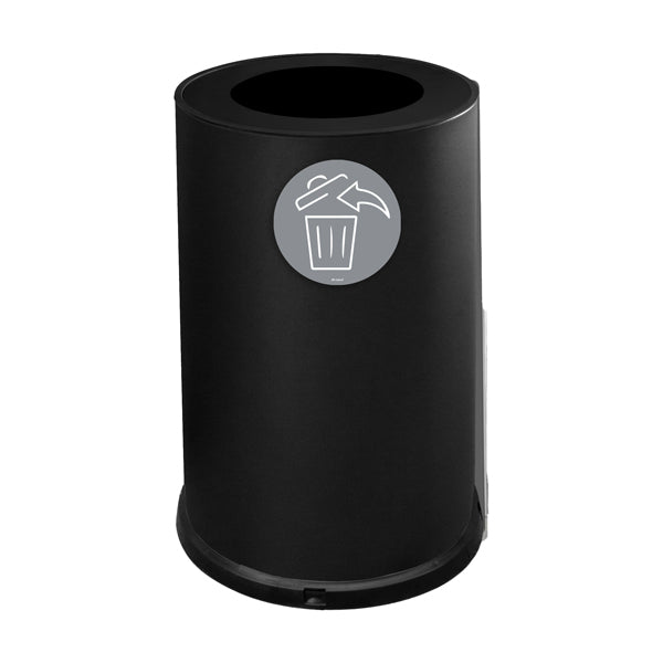 STILCASA - 991-N - Contenitore tondo per raccolta differenziata - 1 scomparto - 100 L - nero - Stilcasa - 102089 -  Conf. da 1 Pz.