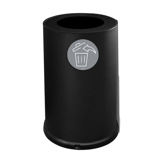 STILCASA - 991-N - Contenitore tondo per raccolta differenziata - 1 scomparto - 100 L - nero - Stilcasa - 102089 -  Conf. da 1 Pz.
