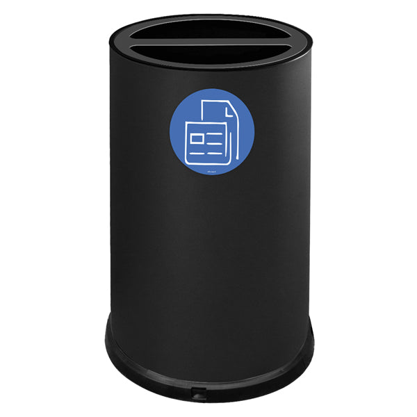 STILCASA - 992-N - Contenitore tondo per raccolta differenziata - 2 scomparto - 100 L - nero - Stilcasa - 102091 -  Conf. da 1 Pz.